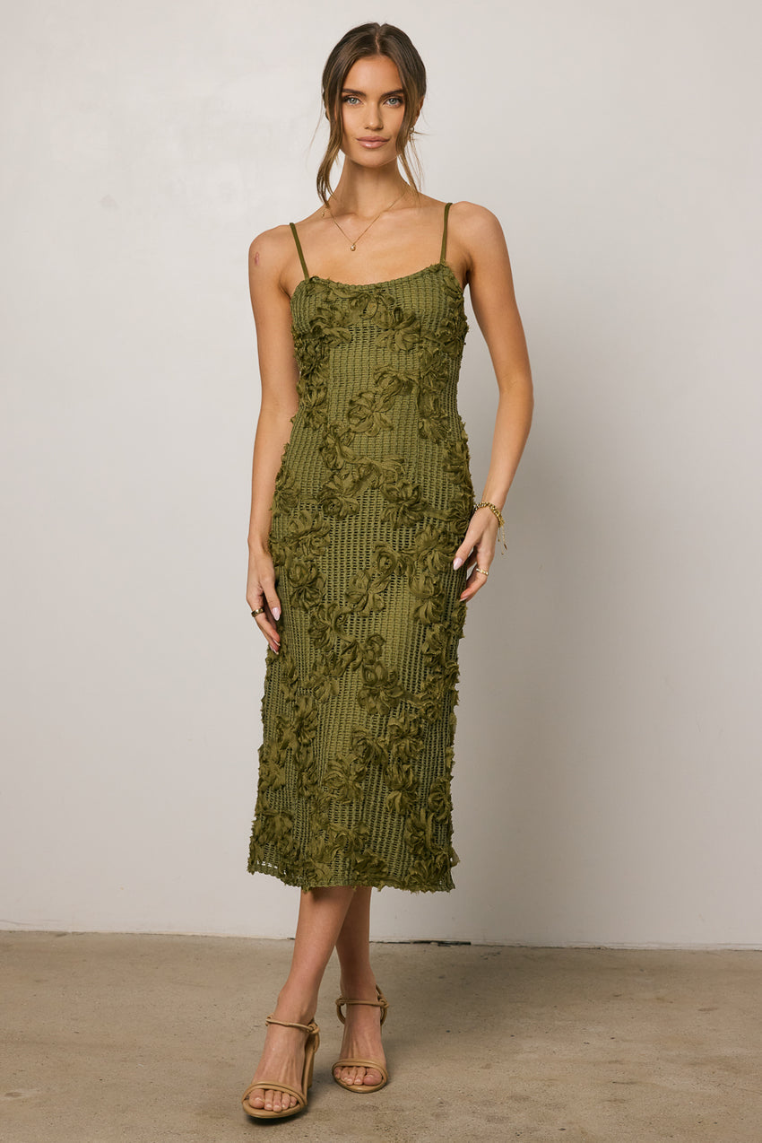 Cyrus Textured Midi Dress - Final Sale