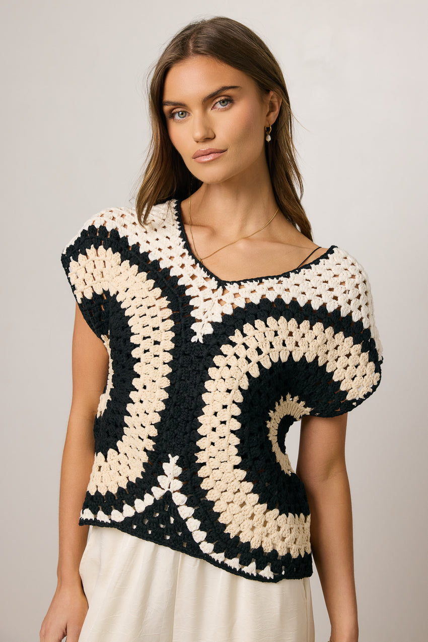 Brandy Crochet Sweater - Final Sale