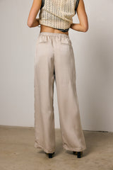 Maya Wide Leg Pants In Taupe - Final Sale