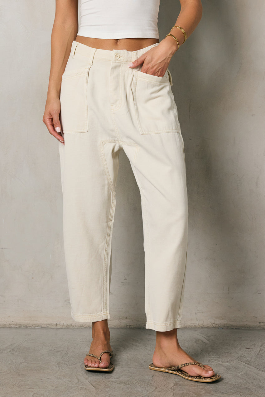 Rosie Tencel Loose Pants in Beige - FINAL SALE