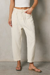 Rosie Tencel Loose Pants in Beige - FINAL SALE
