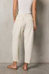 Rosie Tencel Loose Pants In Beige - Final Sale