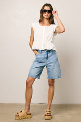 Nori Button Front Blouse - Final Sale