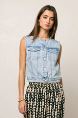 Aiden Denim Vest - FINAL SALE