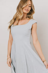 Colin Midi Dress In Slate Blue - Final Sale