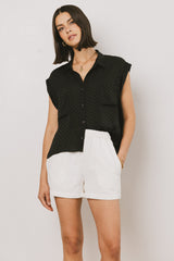 Luka Checkered Button Up In Black - Final Sale