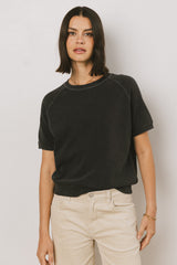 Pauly Short Sleeve Top In Black - Final Sale
