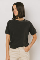 Pauly Short Sleeve Top in Black - FINAL SALE