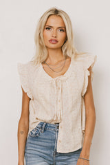 Rome Floral Blouse in Coral - FINAL SALE