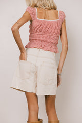 Finneas Denim Shorts In Cream - Final Sale