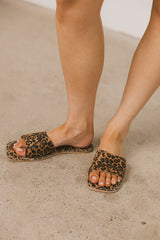 Kayla Slide Sandal In Leopard - Final Sale