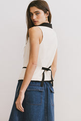 Linda Collared Vest - Final Sale