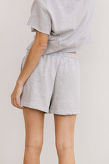 Willa Knit Shorts In Heather Grey - Final Sale