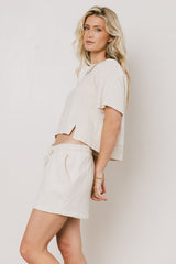 Willa Knit Shorts In Cream - Final Sale