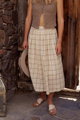 Sharon Plaid Maxi Skirt - Final Sale