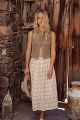 Sharon Plaid Maxi Skirt - Final Sale