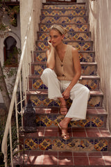 Alexis Knit Vest In Taupe - Final Sale