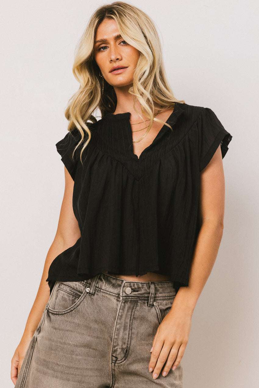Leia Blouse In Black - Final Sale