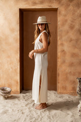 Amora Maxi Dress In Beige - Final Sale