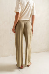 Nico Wide Leg Pants In Olive - Final Sale