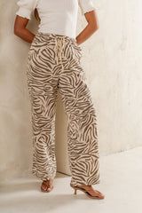 Hazel Abstract Linen Pants - FINAL SALE