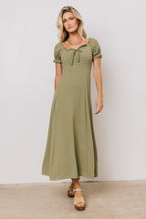 Maddox Midi Dress in Sage - FINAL SALE