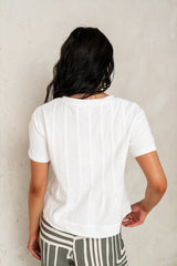 Cattelain Pleated Top In Ivory - Final Sale