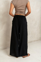 Salma Wide Leg Pants In Black - Final Sale