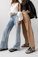 Alice Patchwork Wide Leg Jeans - Final Sale