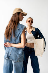 Taylor Denim Vest In Medium Wash - Final Sale