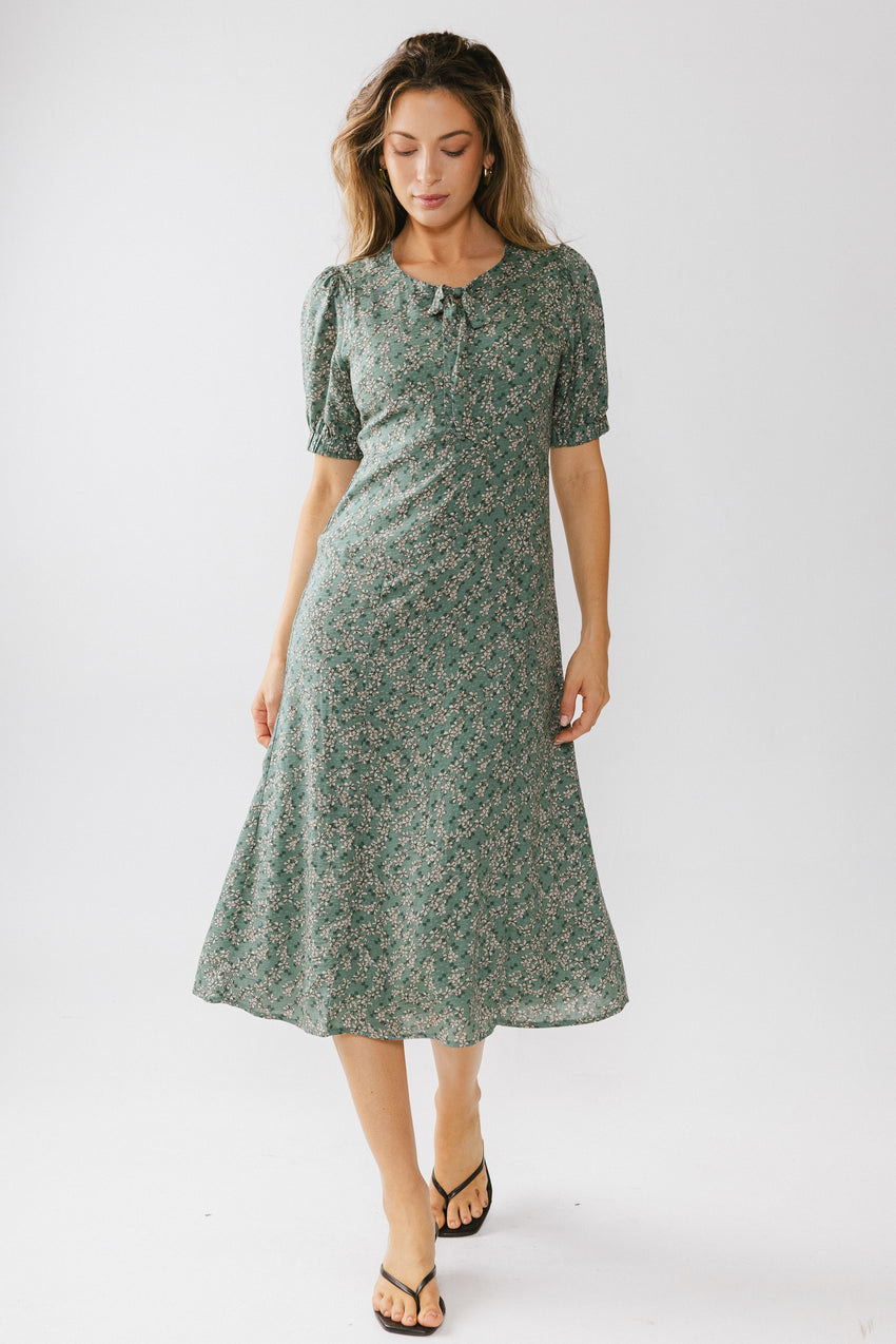 Kelsey Floral Midi Dess - Final Sale