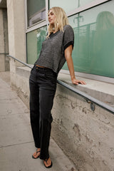Della Lace Trim Baggy Jeans - Final Sale