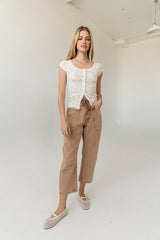 Jaynie Floral Top In Grey - Final Sale