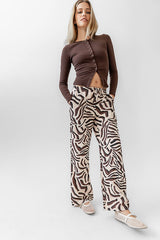 Zion Abstract Wide Leg Pants - Final Sale