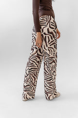 Zion Abstract Wide Leg Pants - Final Sale