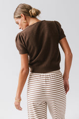 Brady Knit Top In Brown - Final Sale
