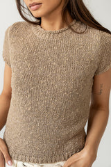 Zoey Knit Sweater In Taupe