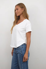 Georgia Knit Top In White - Final Sale