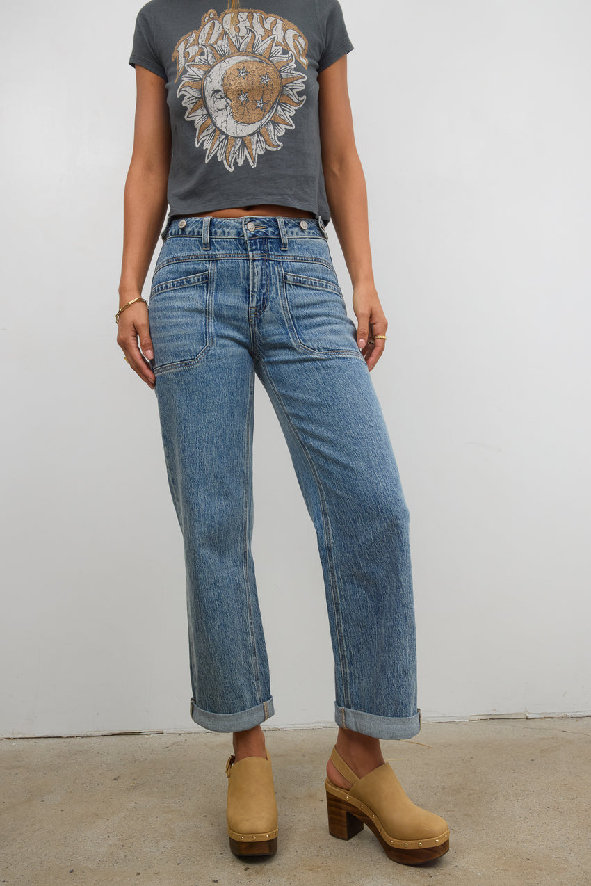 Amber Wide Leg Jeans in Medium Wash - FINAL SALE