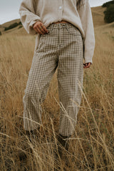 Nala Plaid Barrel Jeans - FINAL SALE