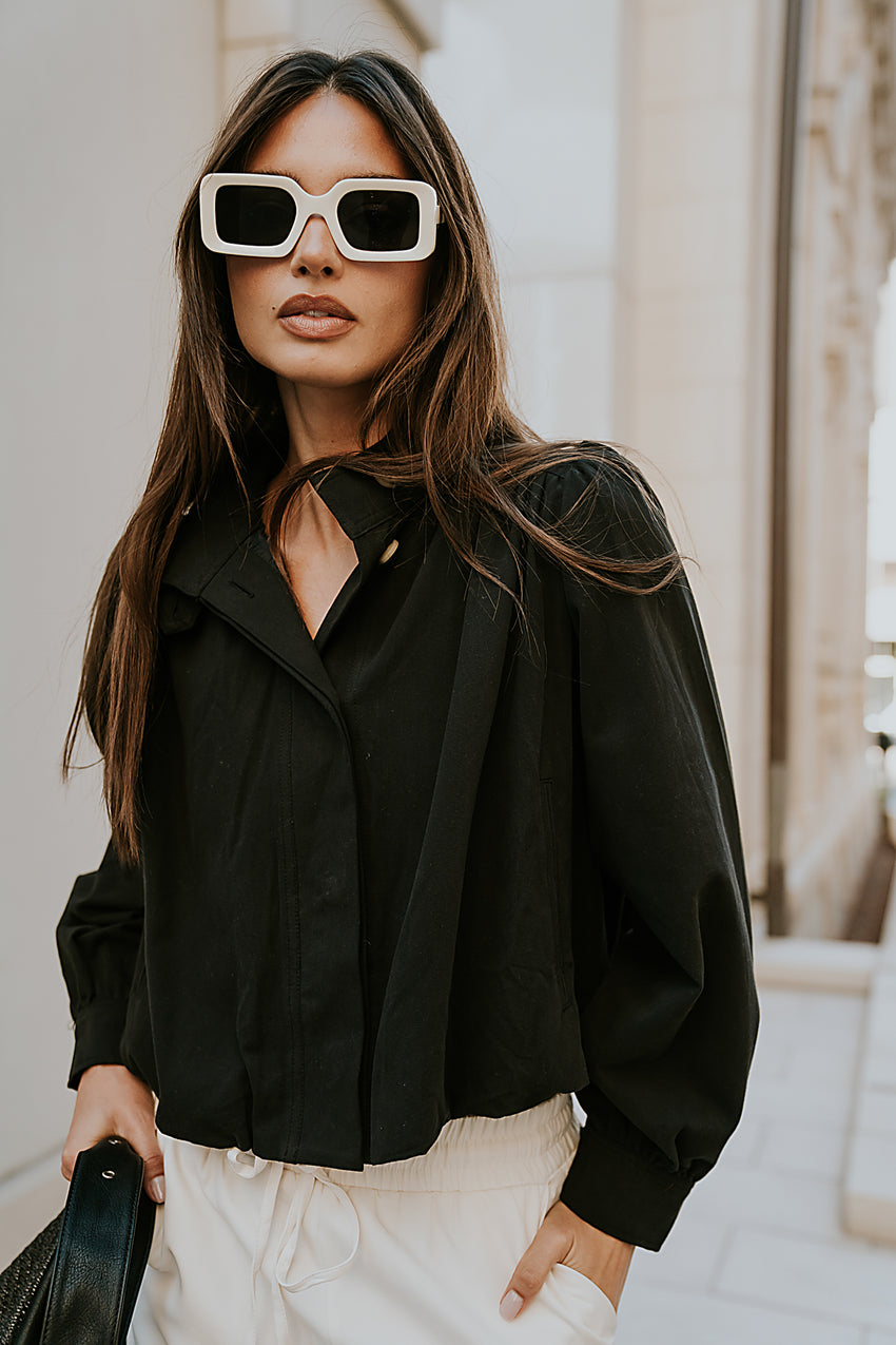 Londyn Bubble Jacket In Black - Final Sale