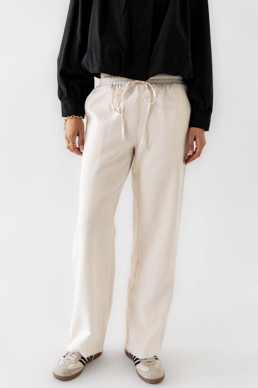 Jazzy Baggy Pants In Off White - Final Sale