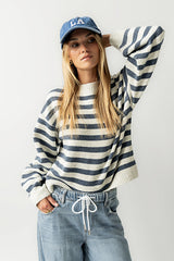 Josey Oversized Sweater In Blue - Final Sale