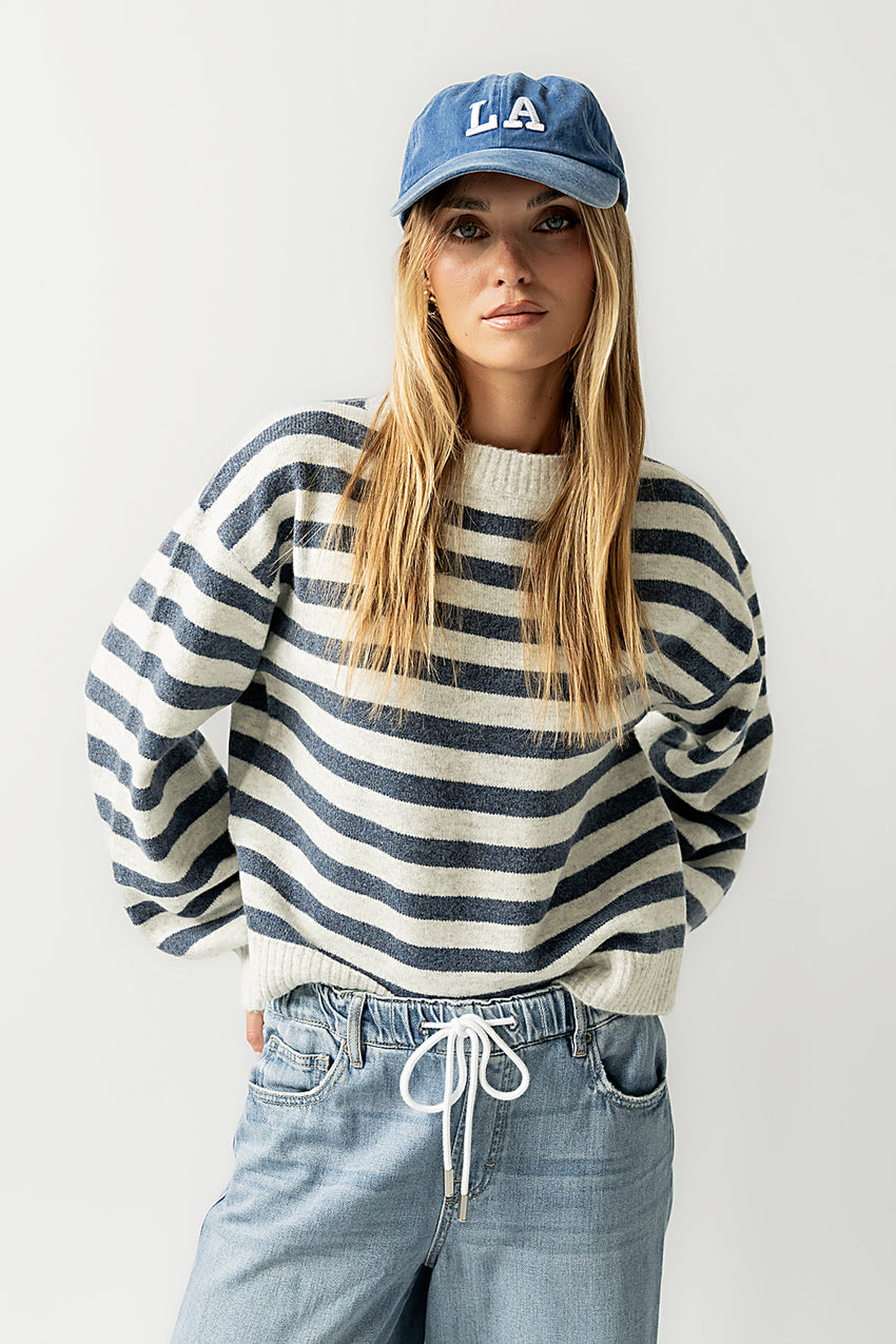 Josey Oversized Sweater In Blue - Final Sale