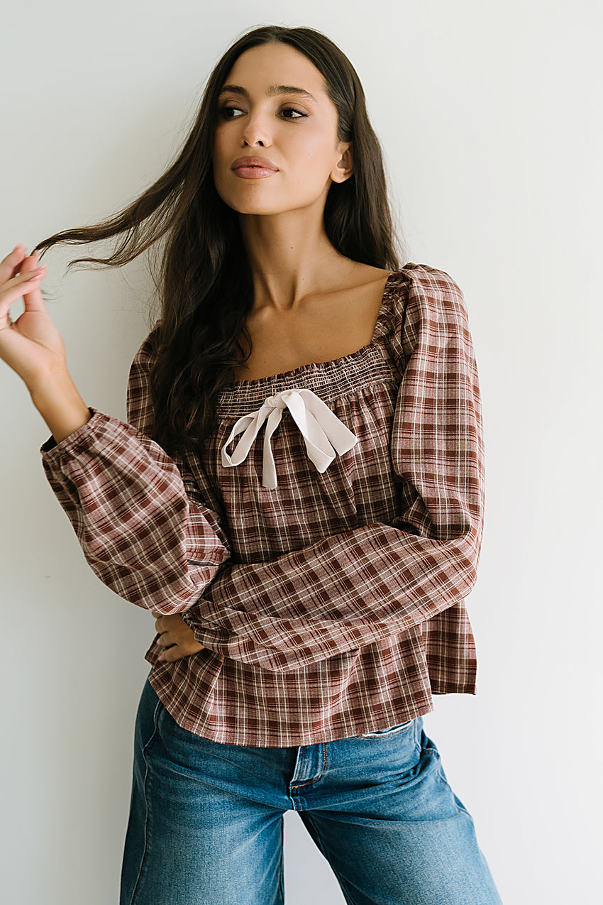 Jemma Plaid Blouse - FINAL SALE
