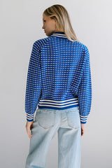 Monroe Knit Sweater In Blue - Final Sale