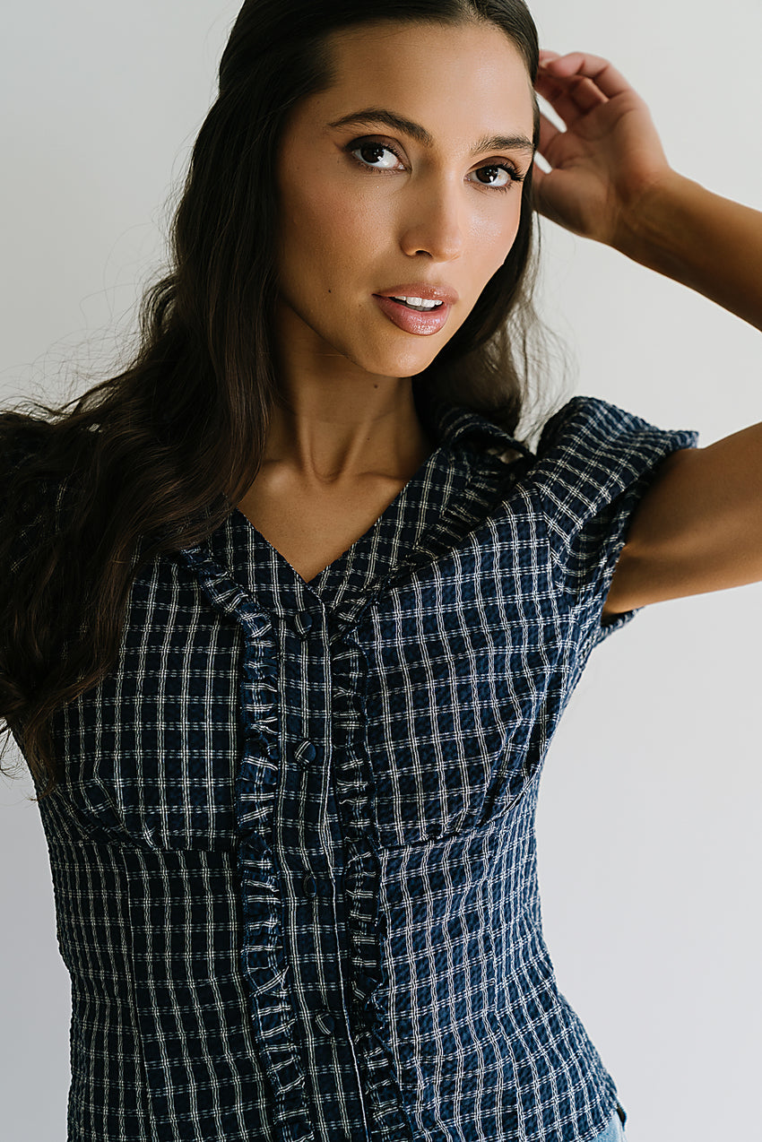 Bethany Plaid Blouse - Final Sale