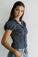 Bethany Plaid Blouse - Final Sale
