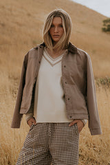 Roman Chore Jacket In Mauve - Final Sale