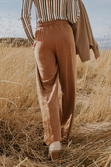 Nico Wide Leg Pants In Rust - Final Sale
